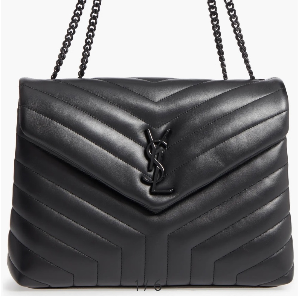 AUTHENTIC MEDIUM YSL LOULOU BAG
SO BLACK LIKE NEW